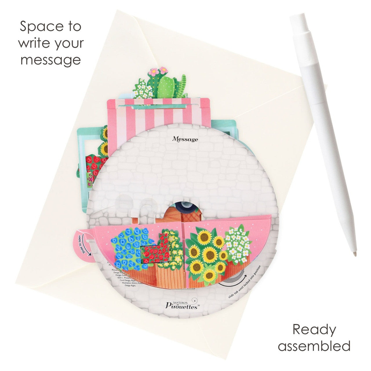 Santoro Pirouettes 3D Pop-Up - Bancarella Di Fiori