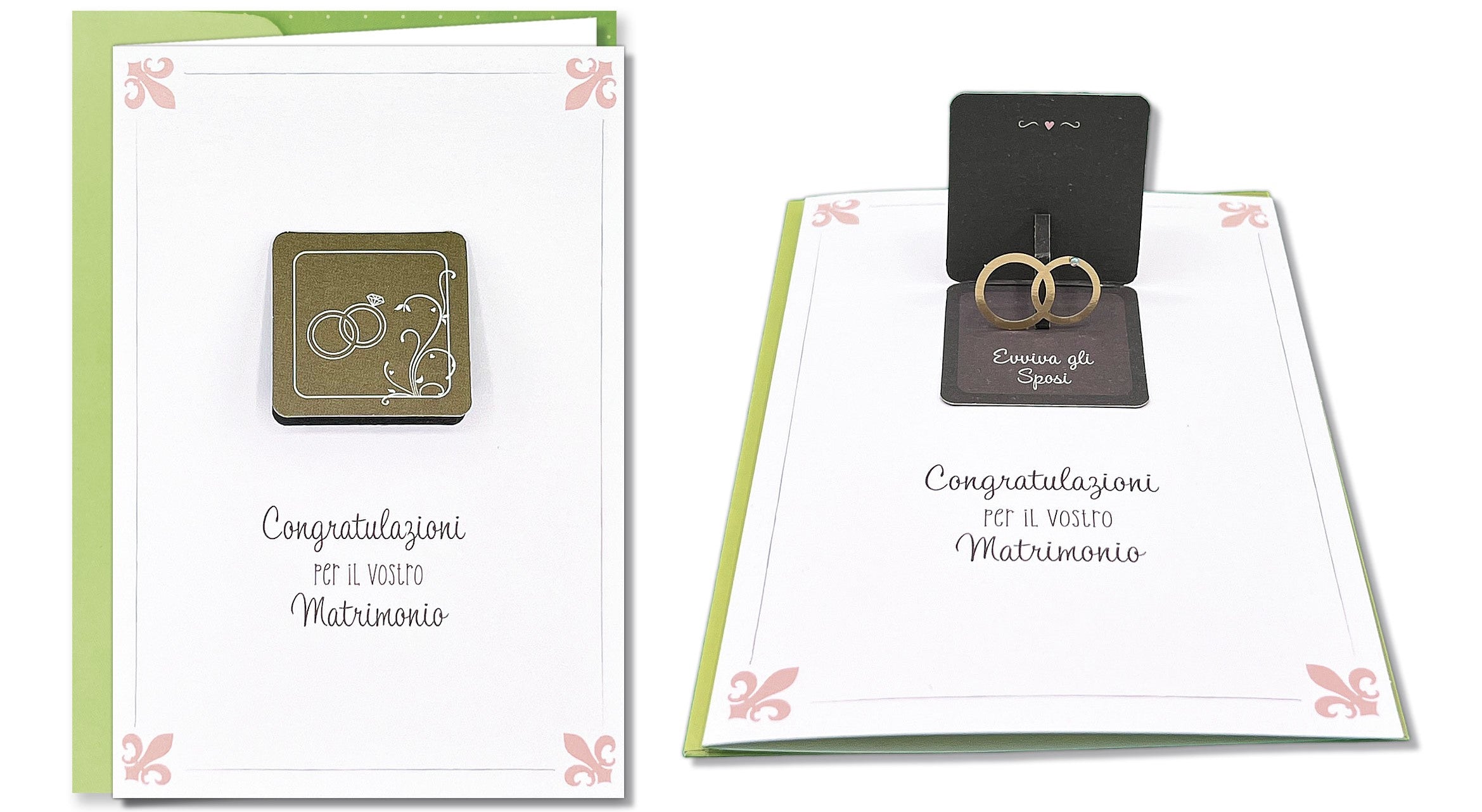 CROMONB - Biglietto Augurale - Anelli Pop-Up