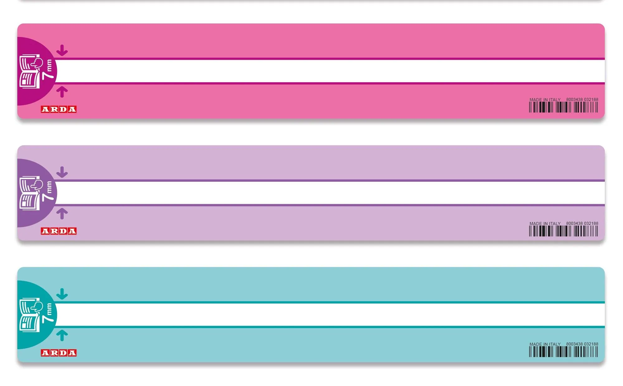 RIGHELLI ARDA SEGNA RIGA DIDATTICI SPAZIO DI LETTURA 7MM