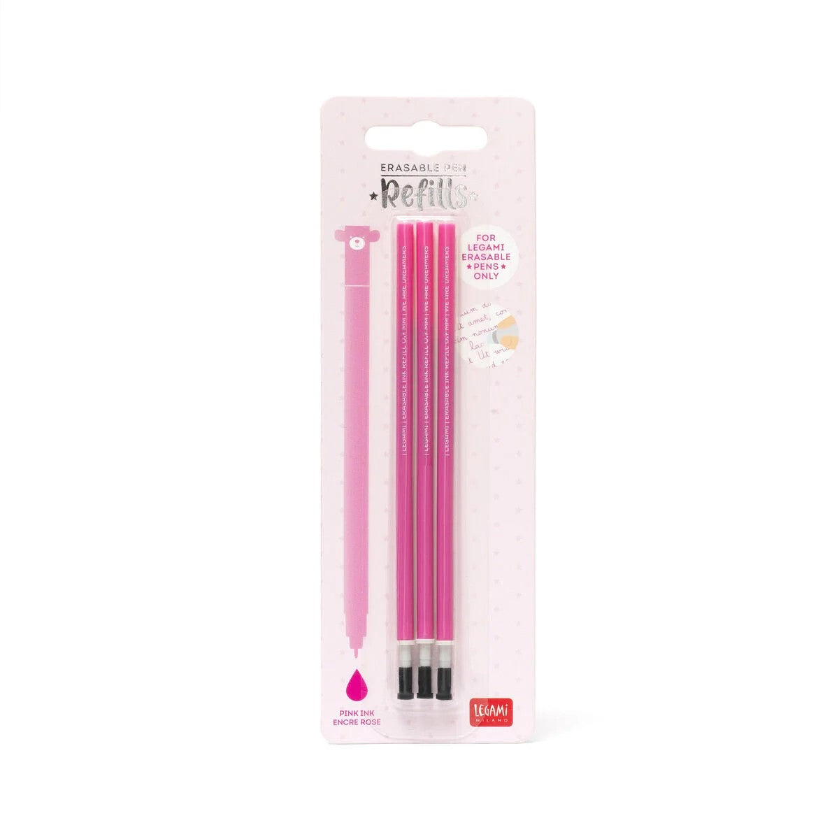 Refill Per Penna Gel Cancellabile Erasable Pen Colore Rosa