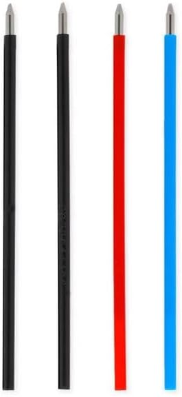 Set di 4 ricariche per penne gel cancellabili a 3 colori