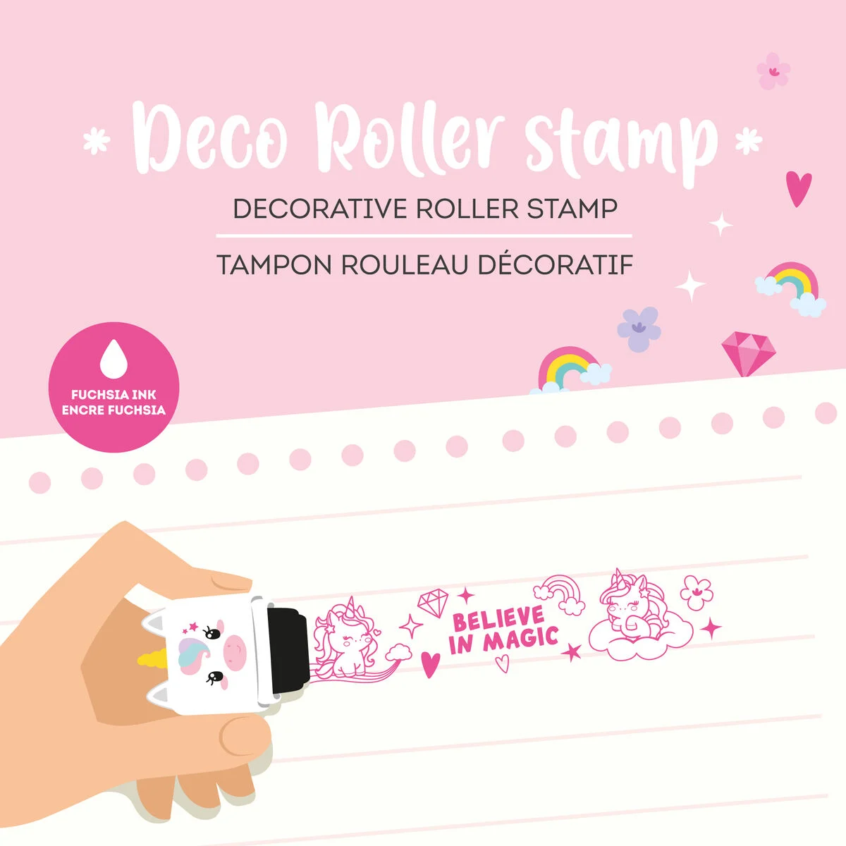 Timbro Decorativo a Rullo Roller Stamp - Unicorno