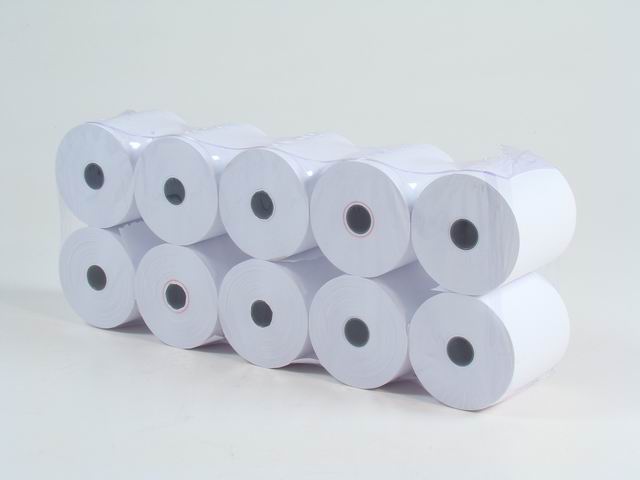 10 Rotoli Di Carta Electra APLI - Bianca, 57x65x12 Mm, Per Stampanti A Matrice E Calcolatrici