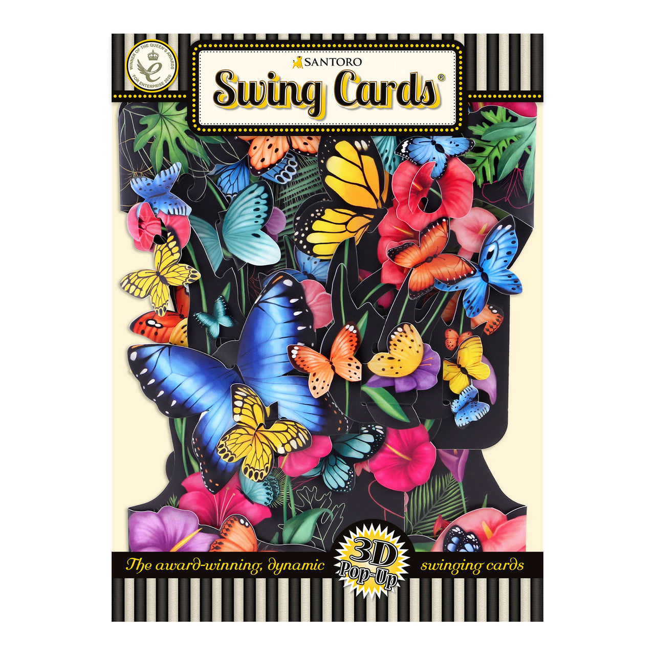 Santoro Swing Cards 3D Pop-Up - Farfalle Tropicali