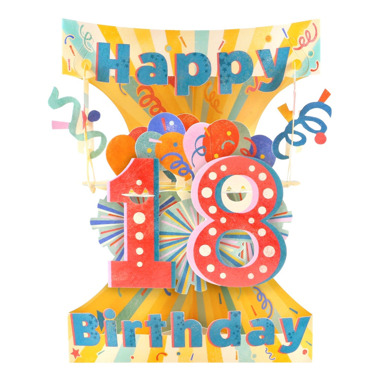 Santoro Swing Cards 3D Pop-Up - Buon 18° Compleanno