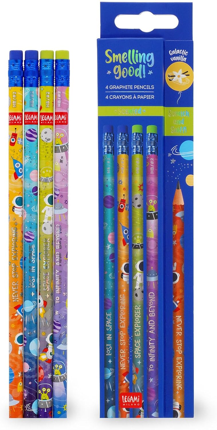 Set di 4 Matite HB Profumate - Smelling Good! Space