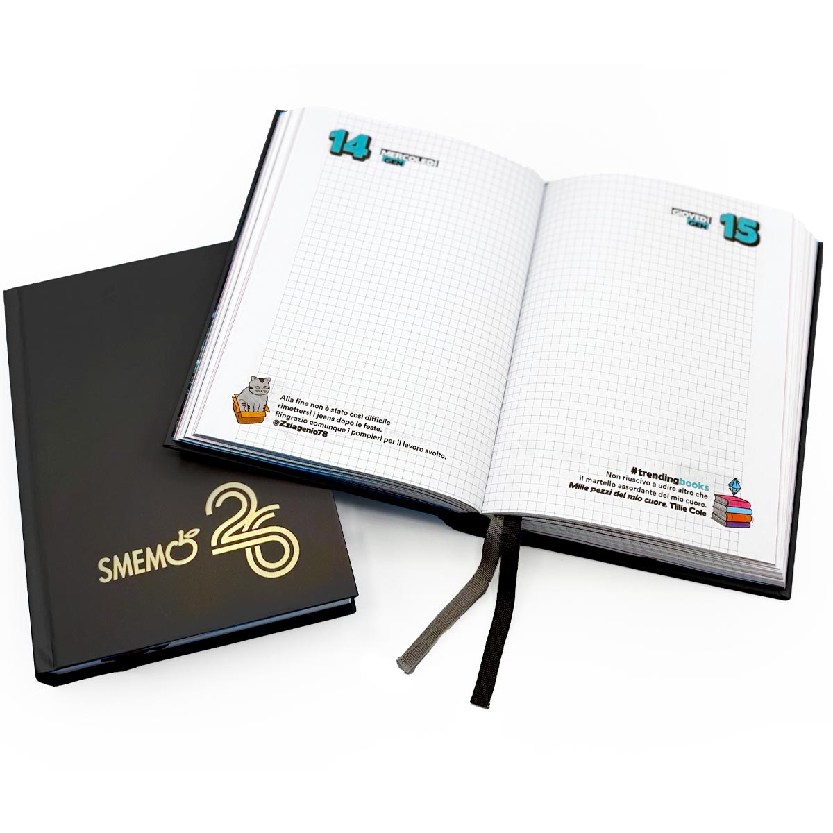 Smemo - Diario 16 Mesi Classic 25/26 11x15 - Nero