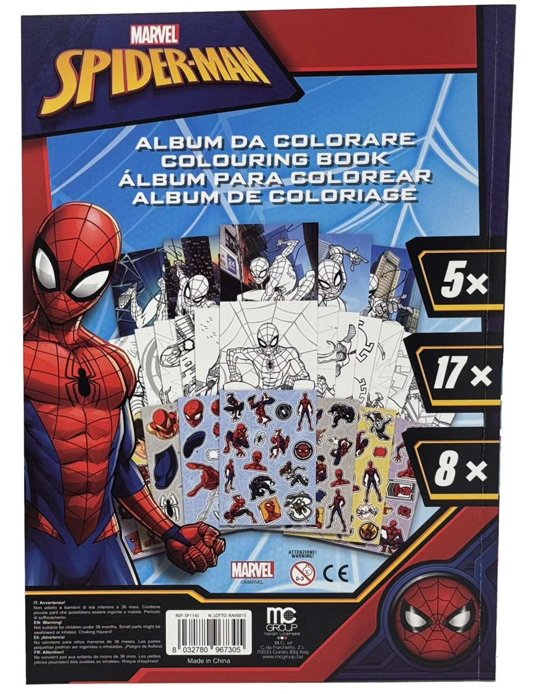 Marvel Spider-Man - Album da colorare con adesivi