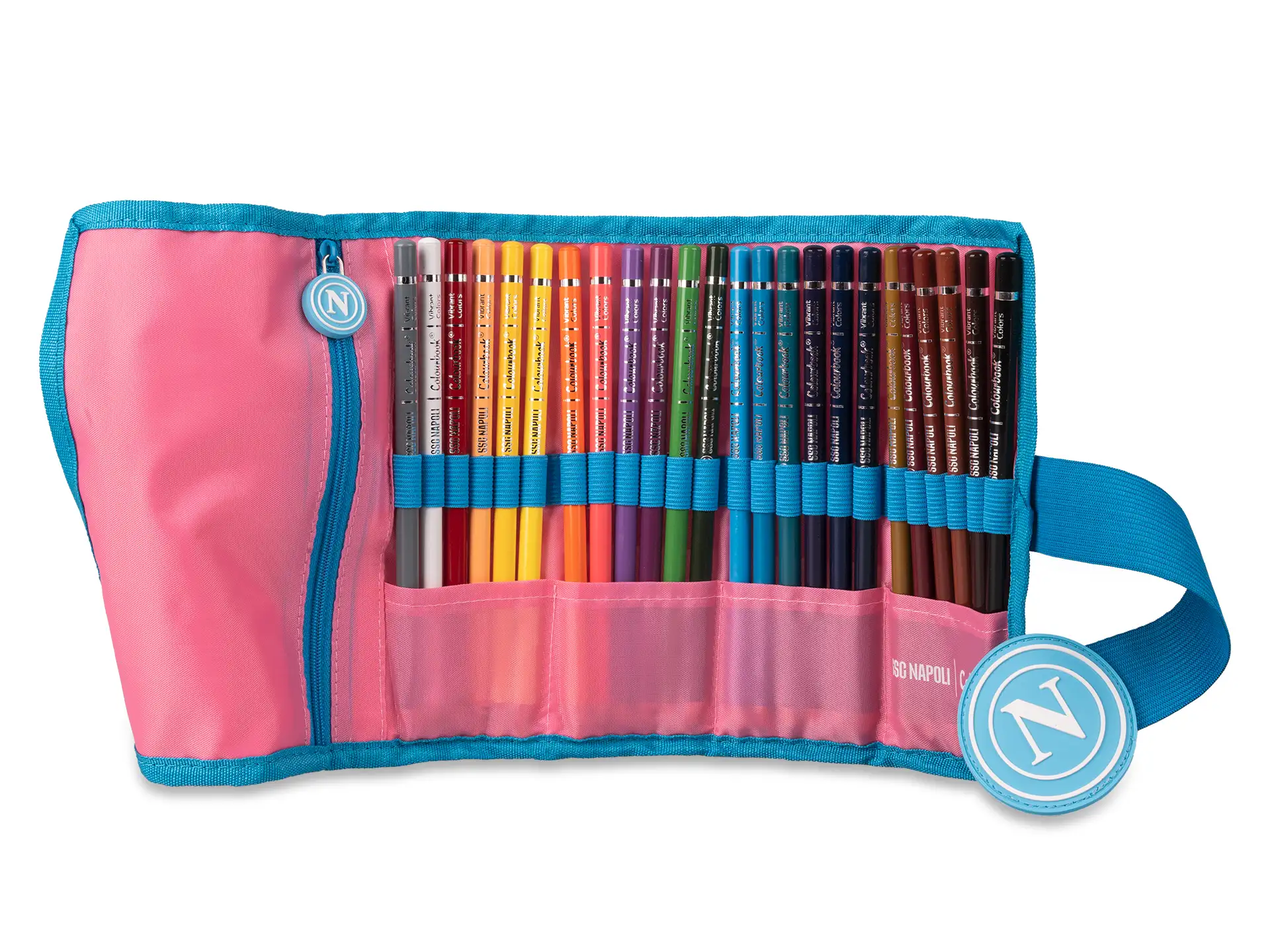 Astuccio a Rotolo - 24 Pastelli SSC NAPOLI Pink By CLBK