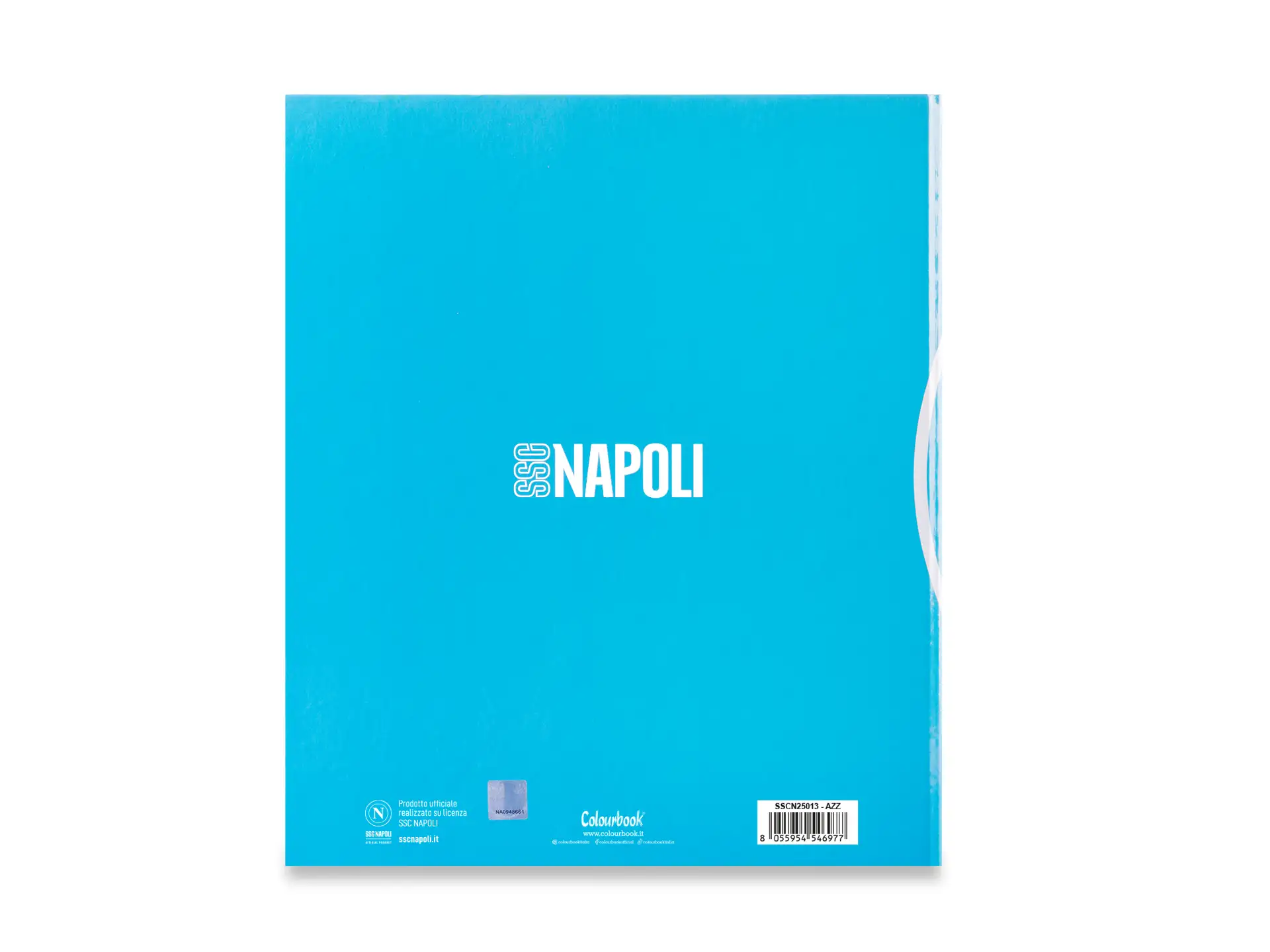 Colourbook - Raccoglitore ad anelli A4 SSC Napoli Azzurro