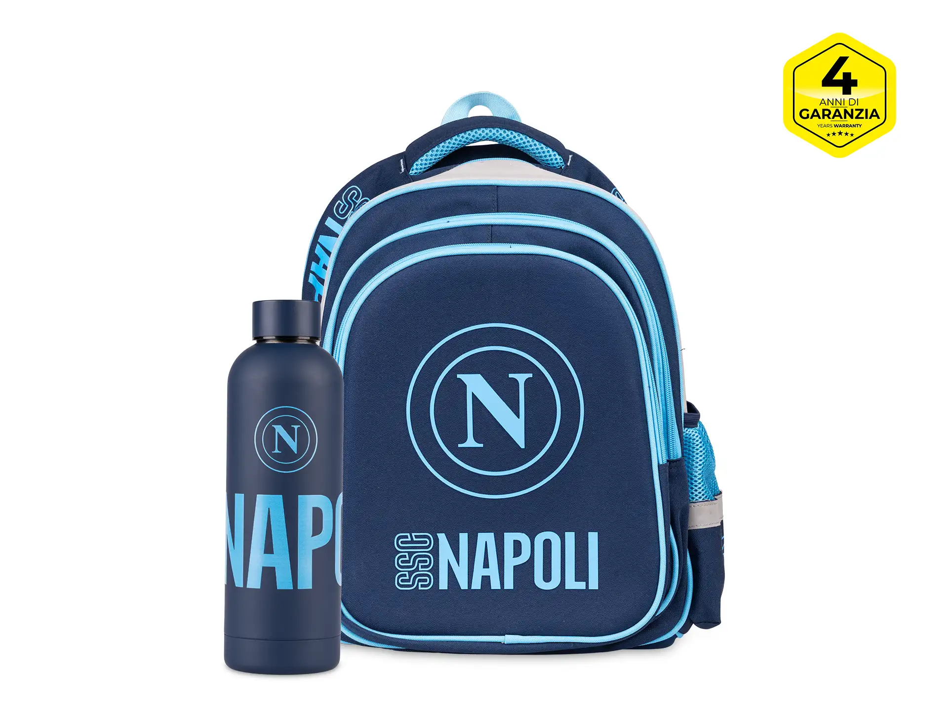 Zaino scuola SSC Napoli con borraccia omaggio - Dark Blue