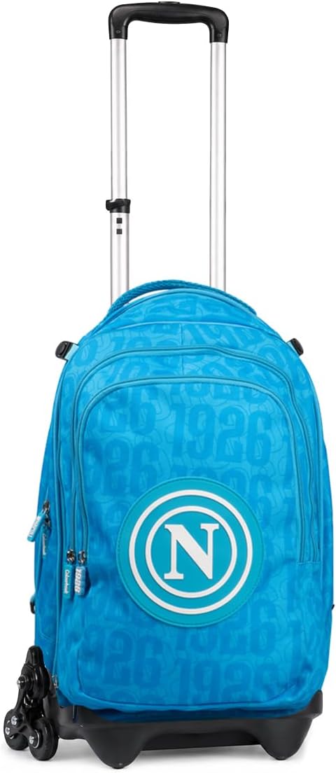 Trolley scuola SSC Napoli con pallone omaggio - Azzurro