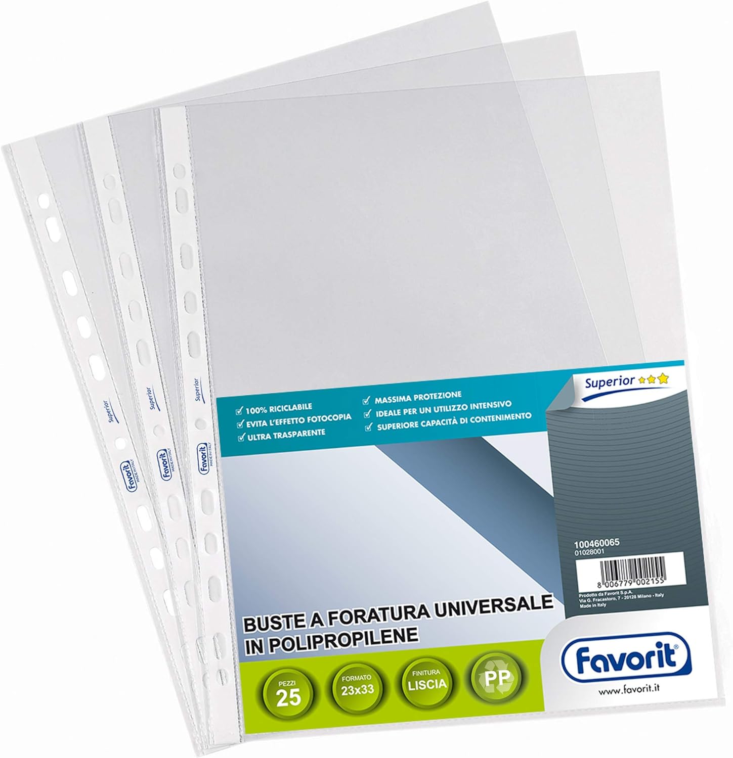Favorit Superior - 23x33 cm - liscia spessore alto conf. 25