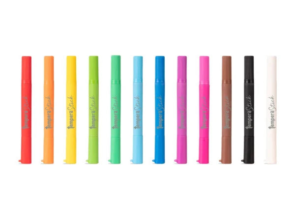 COLOURBOOK KIDS TEMPERA STICK 12 COL. ASS