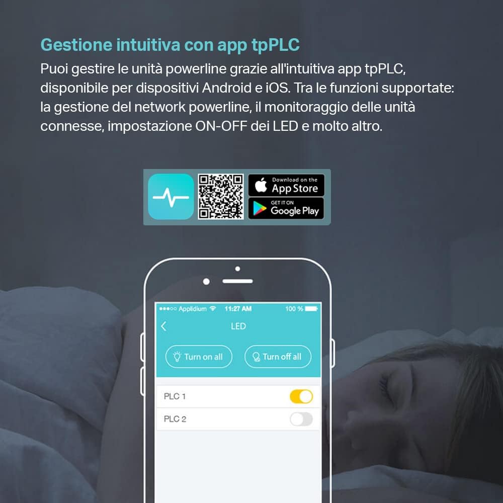 Kit Powerline AV1000 con porta Gigabit Streaming HD gaming