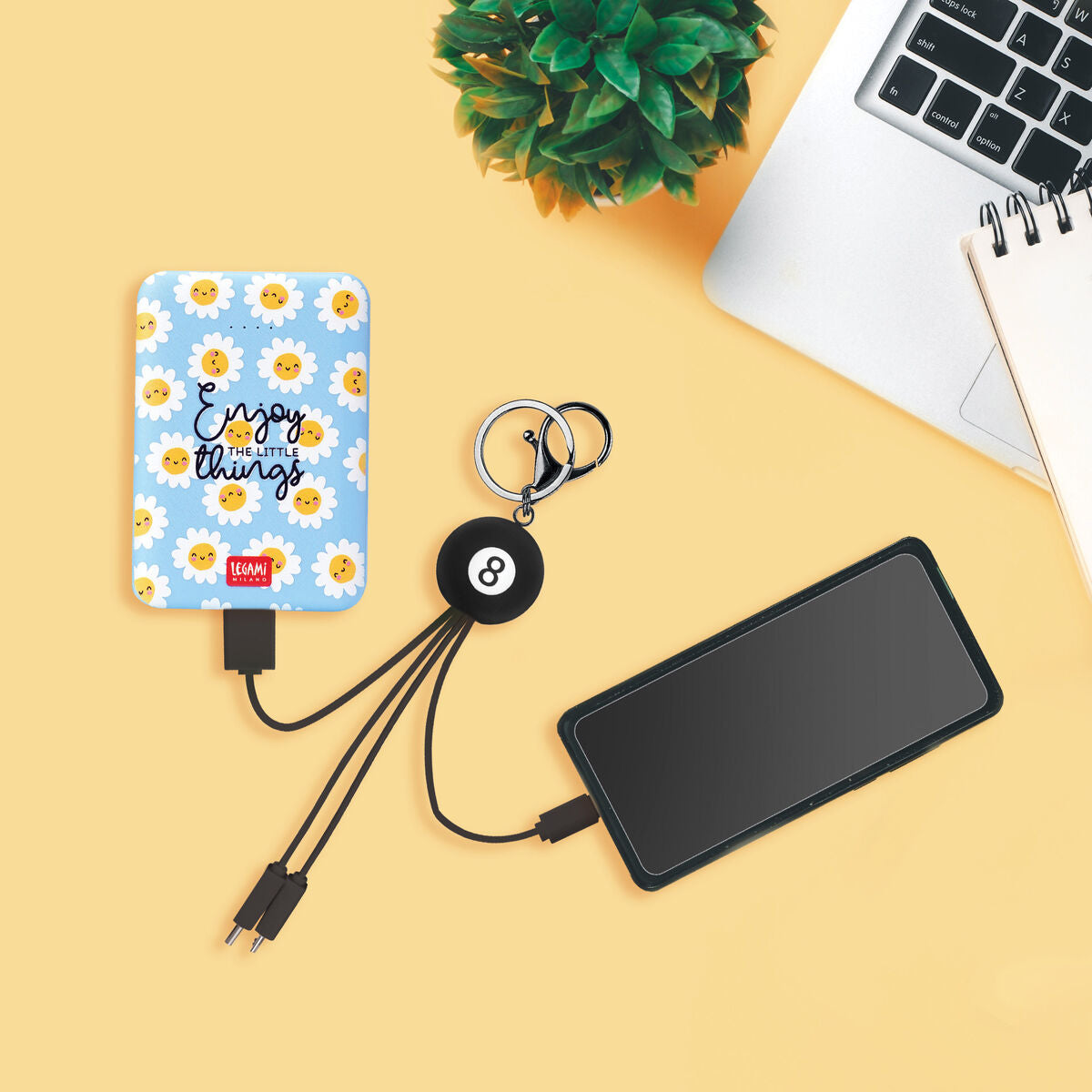 Cavo di Ricarica Multiplo Link Up a tema 8 Ball