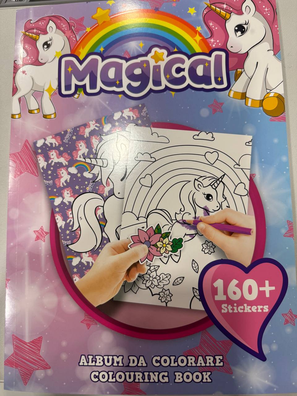 Magical Unicorno - Album da colorare con adesivi