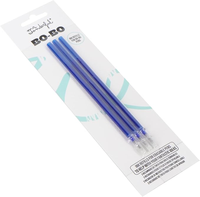 MR. WONDERFUL SET DI 3 REFILLS PENNE CANCELLINE INK BLU