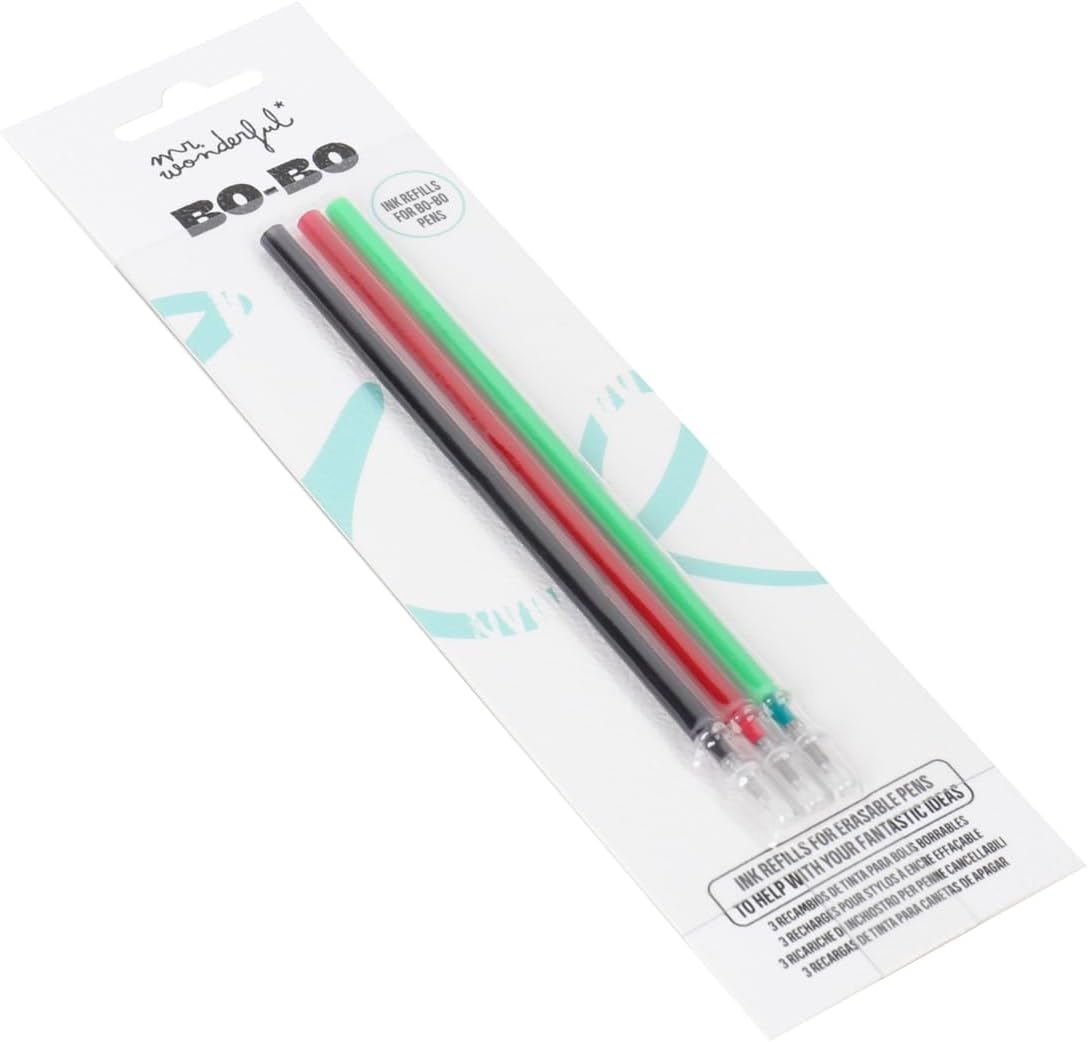 MR. WONDERFUL SET DI 3 REFILLS PENNE CANCELLINE NR RS VR