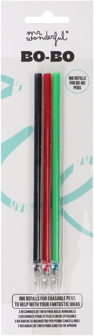 MR. WONDERFUL SET DI 3 REFILLS PENNE CANCELLINE NR RS VR