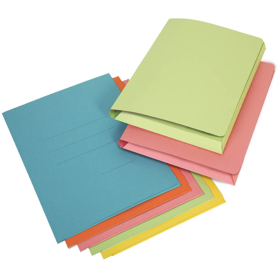 CARTELLE ZAFFIRO CON STAMPA RIGATURE AZZURRO cf 50 pz.