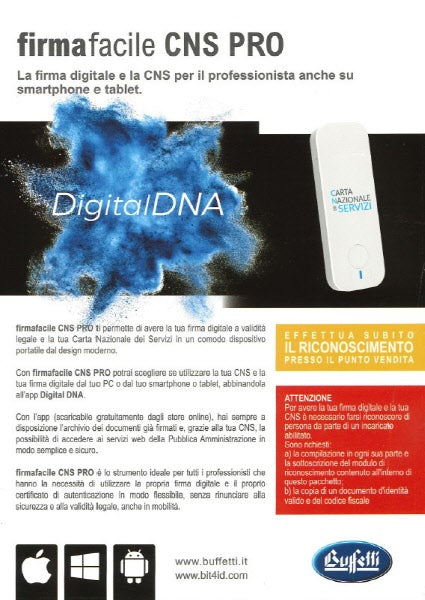 FIRMAFACILE CNS PRO FIRMA DIGITALE - CNS