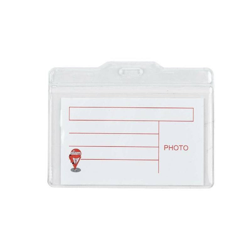 cf. 100 pz. Porta badge flessibile Siam PVC con cordoncino