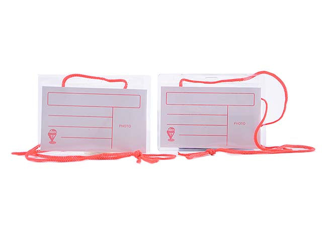 cf. 100 pz. Porta badge flessibile Siam PVC con cordoncino