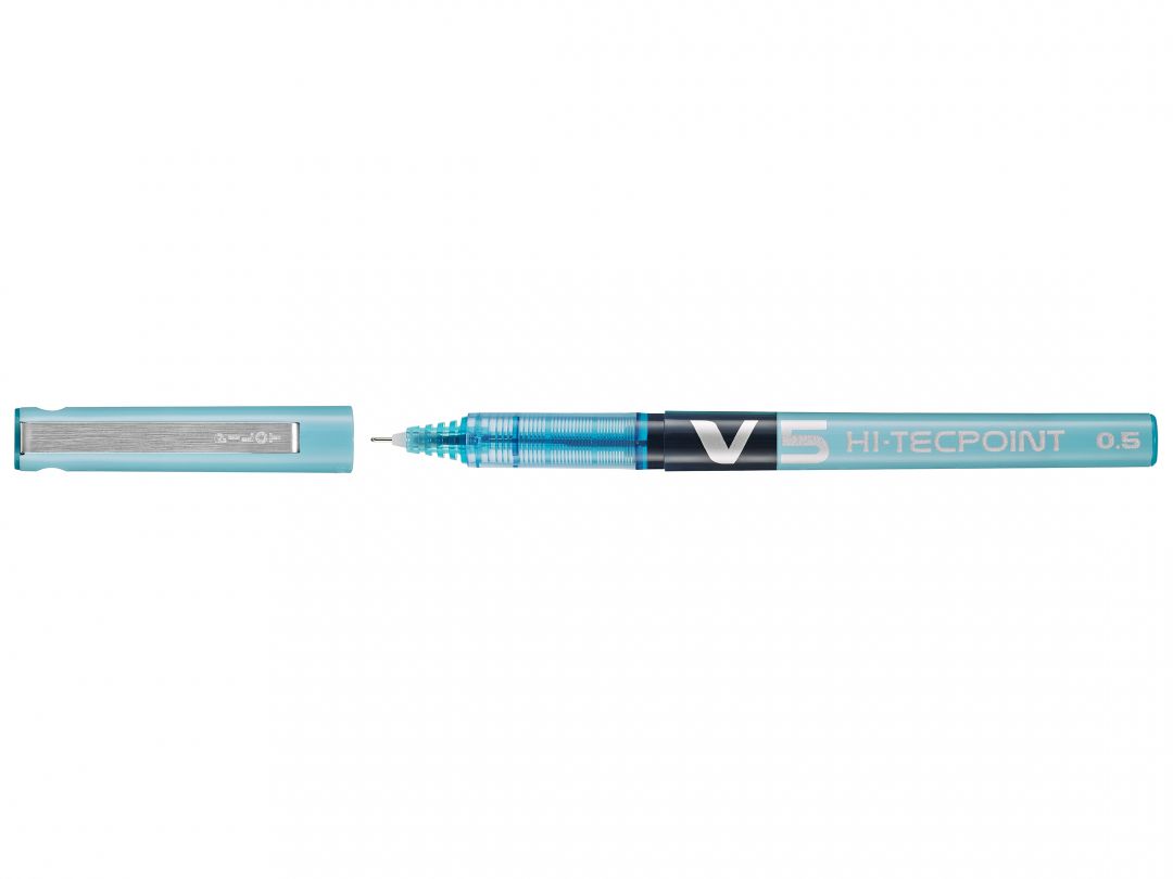 CF 12 PZ Hi-Tecpoint V5 Penna roller punta fine azzurro
