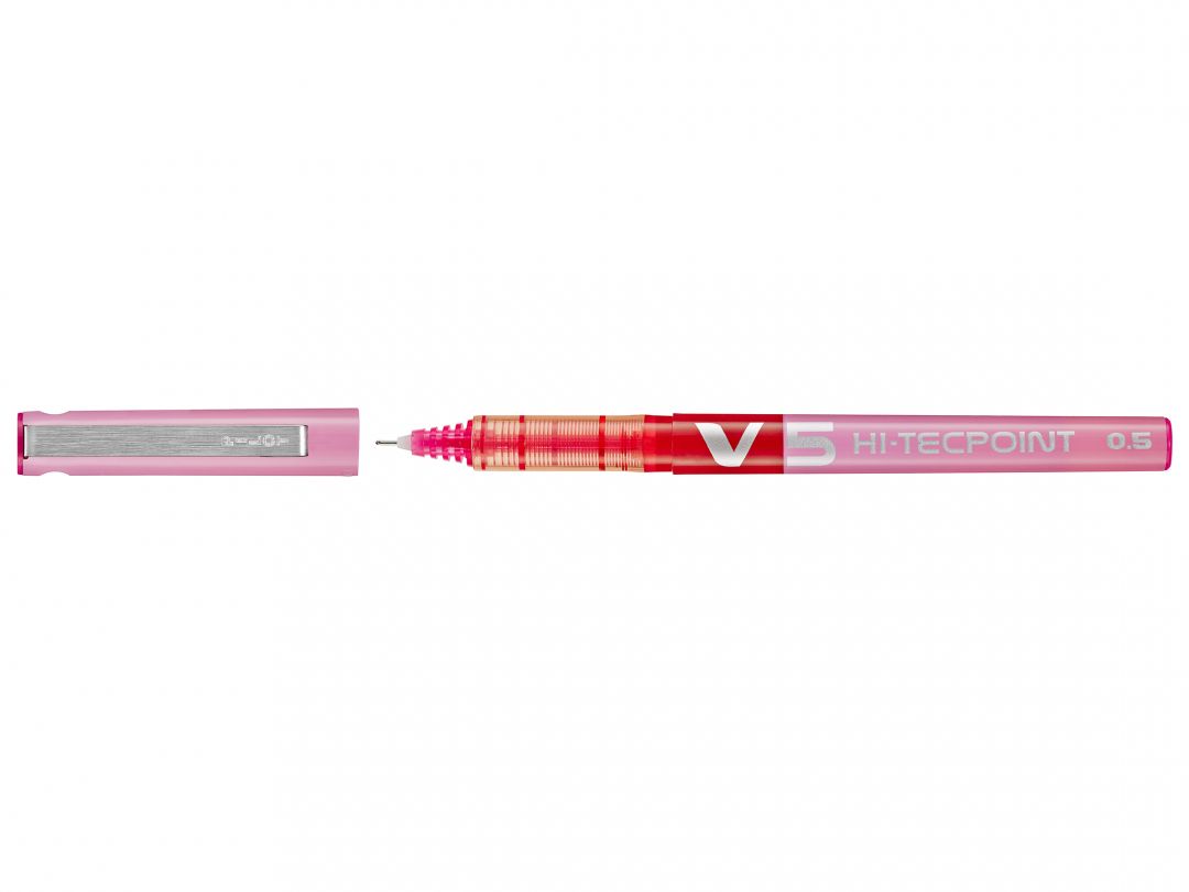 CF 12 PZ Hi-Tecpoint V5 Penna roller punta fine rosa
