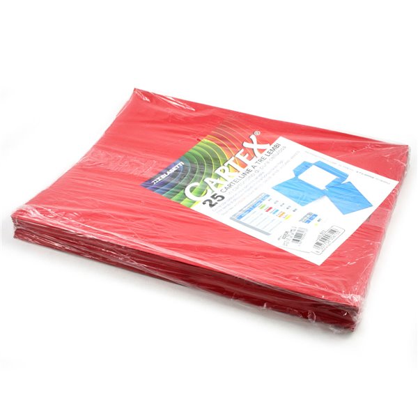 Cartelle Tre Lembi Cartex Pz.25 Gr.180 - Rosso