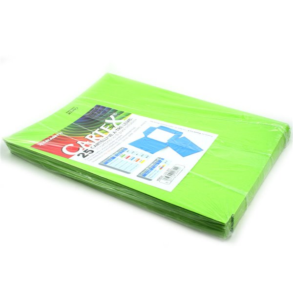 Cartelle Tre Lembi Cartex Pz.25 Gr.180 - Verde