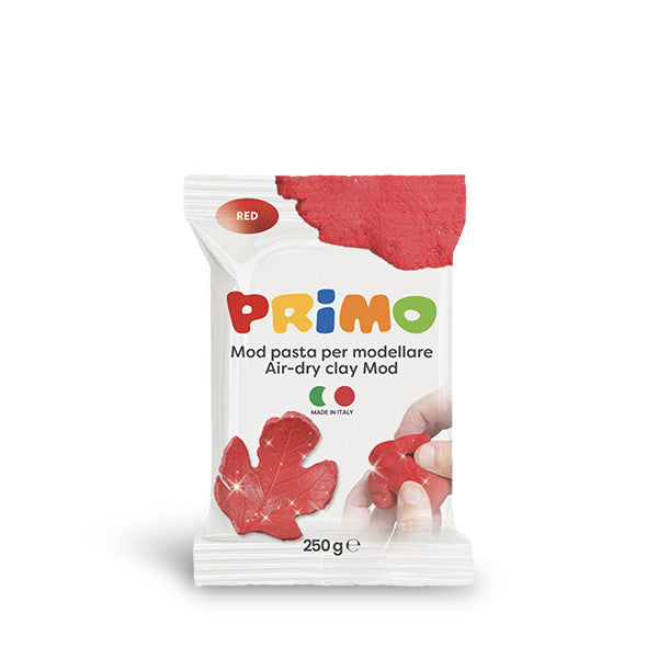 Primo Panetto di pasta per modellare - Rosso glitter