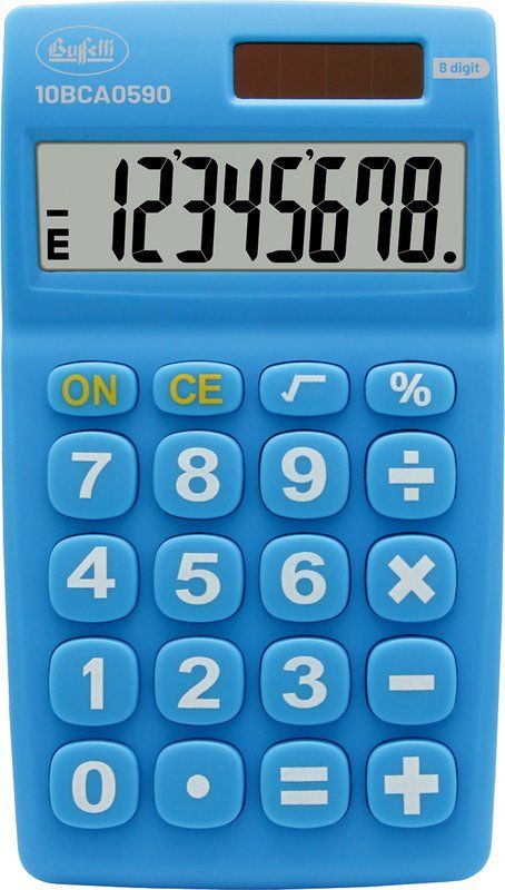 Calcolatrice tascabile BCA0590 - 8 digit - Celeste