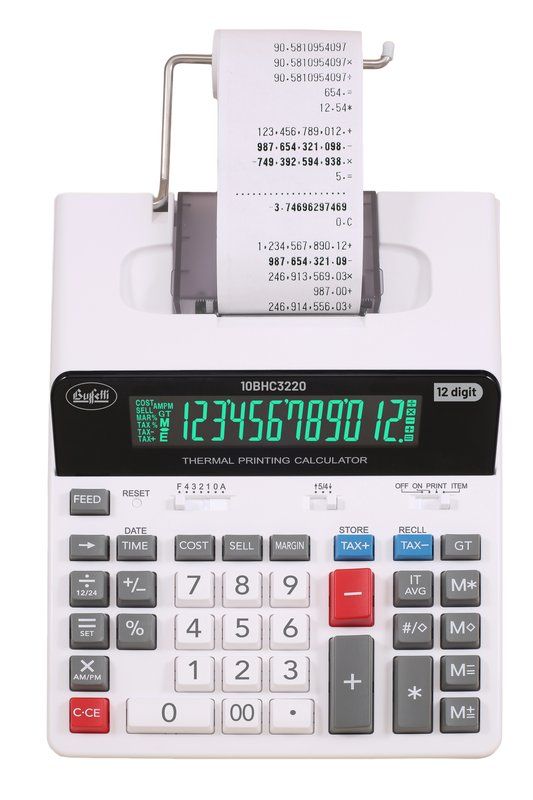Calcolatrice scrivente 10BHC3220 - 12 digit - bianca