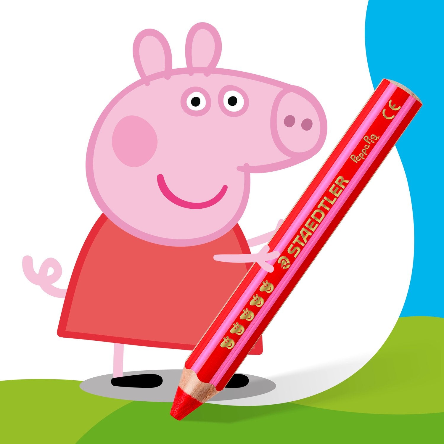 Noris® junior for Peppa Pig Matite colorate 3in1 + temperino