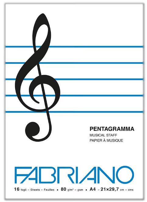 Album musica Fabriano Pentagramma A4 16 FF 80 GR