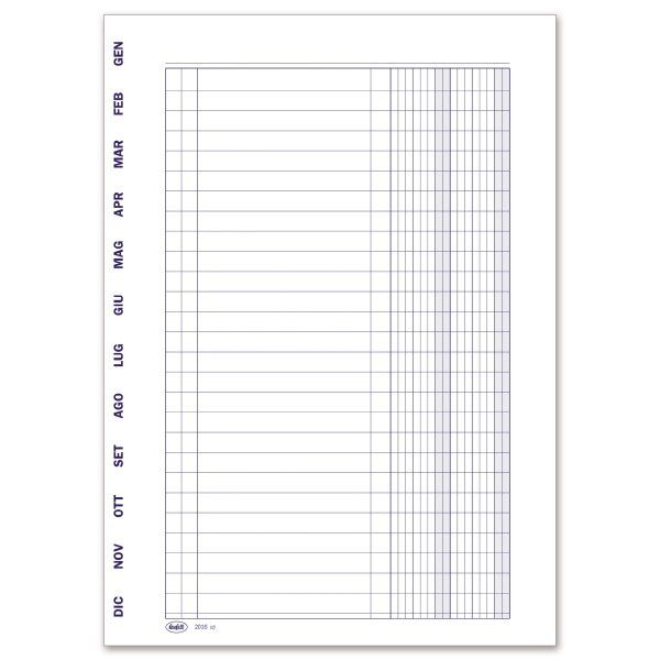 Registro Scadenzario gennaio/dicembre 4 pagine/mese