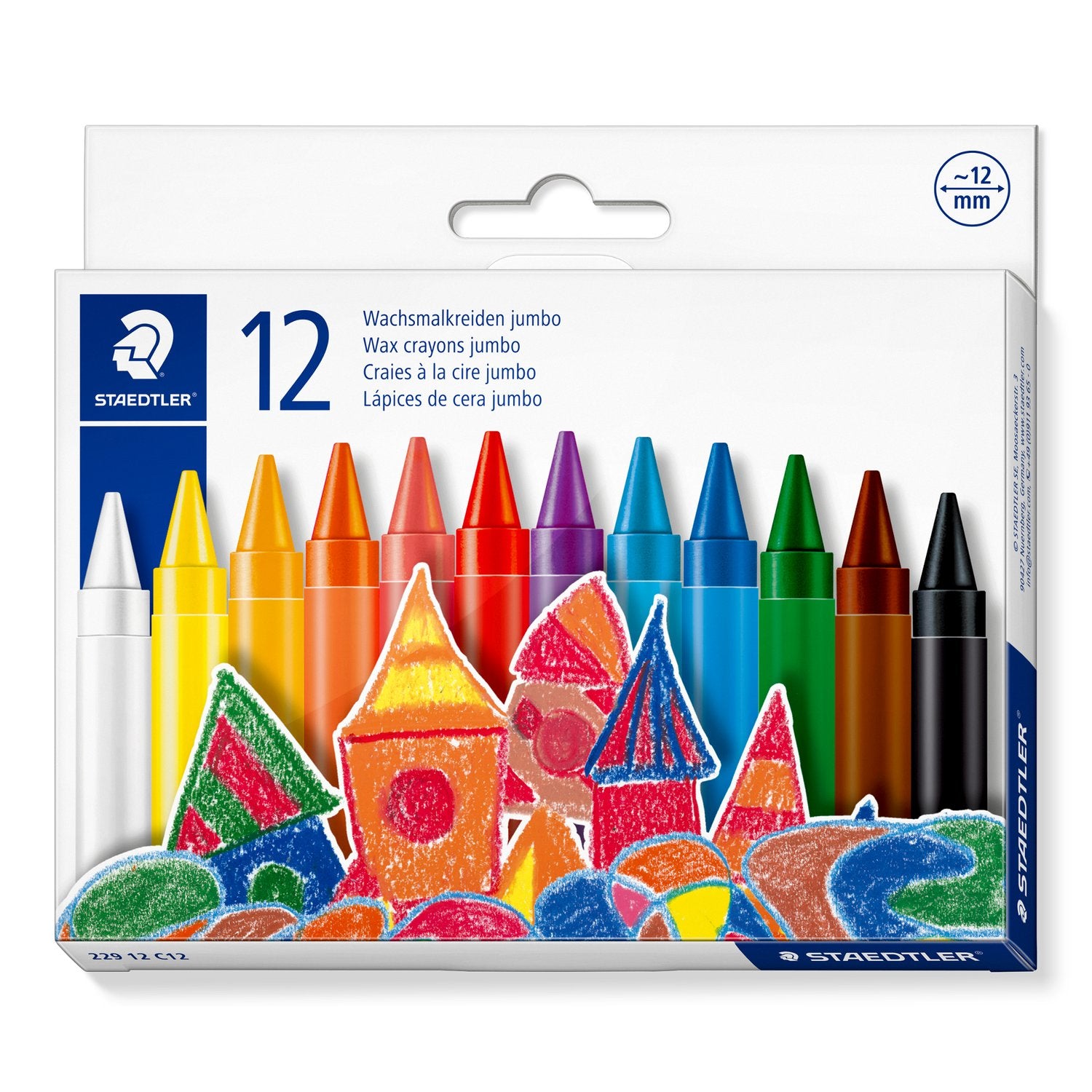 12 Pastelli a cera Jumbo
