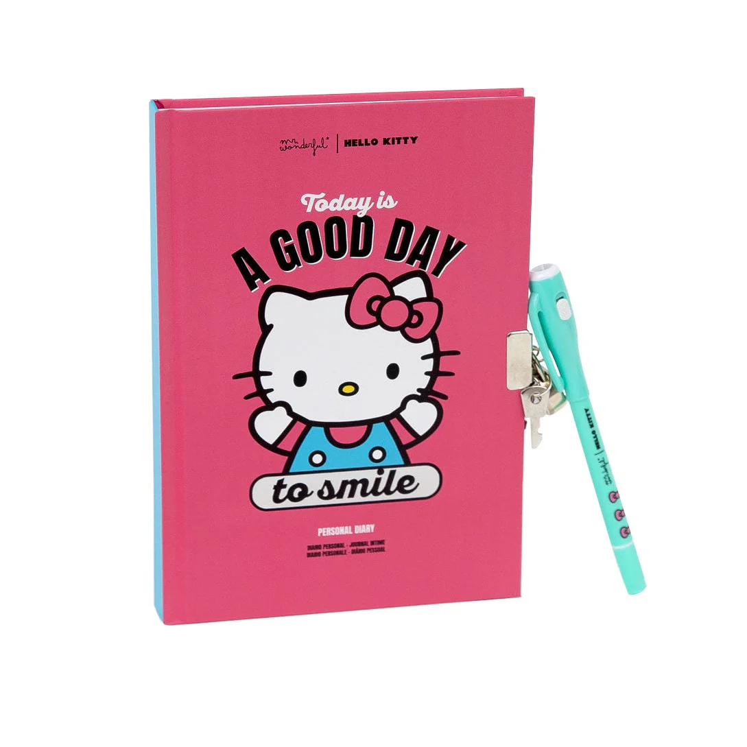 Diario personale Hello Kitty con penna invisibile e inch.blu