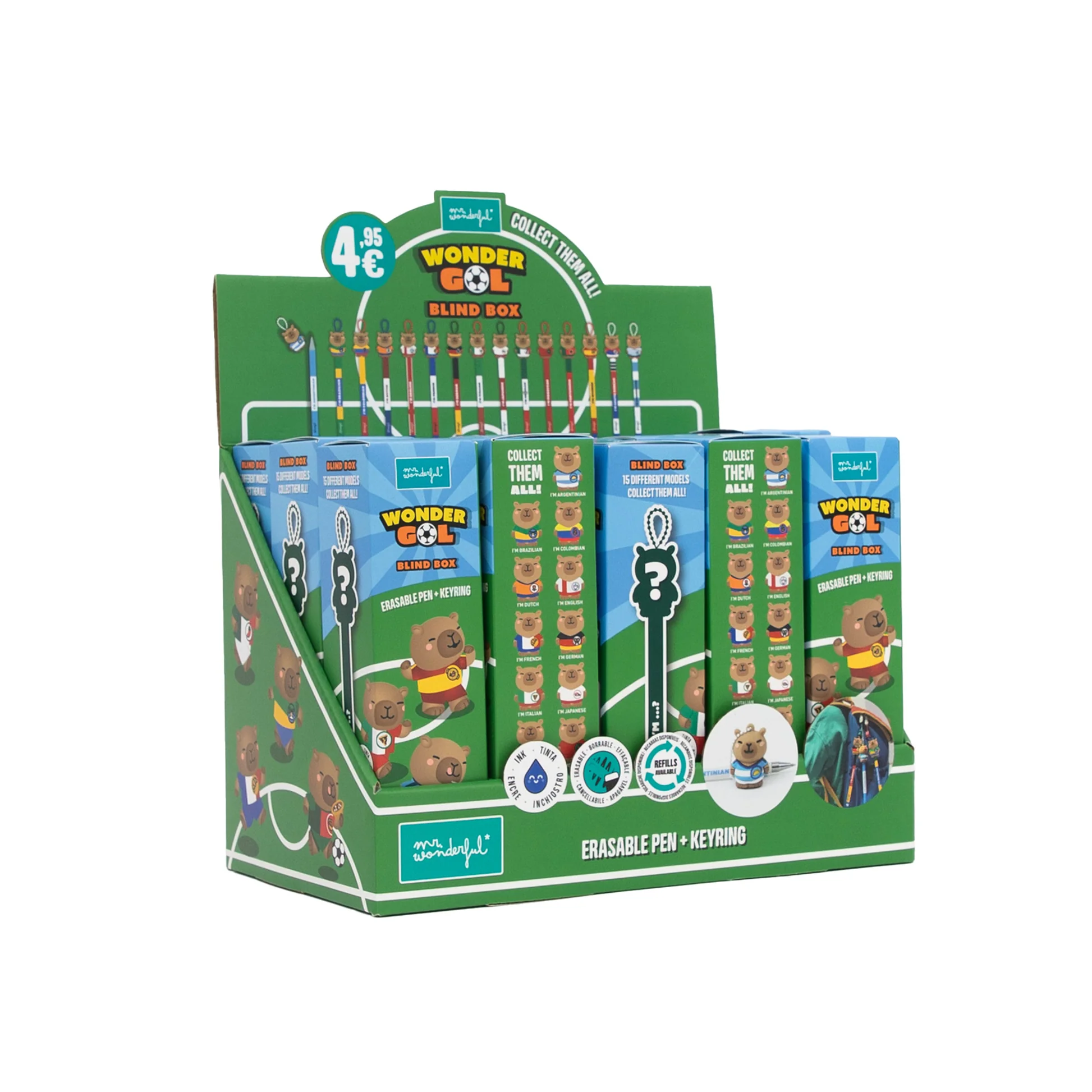 WONDER GOL CAPIBARA ERASABLE PEN+ KEYRING