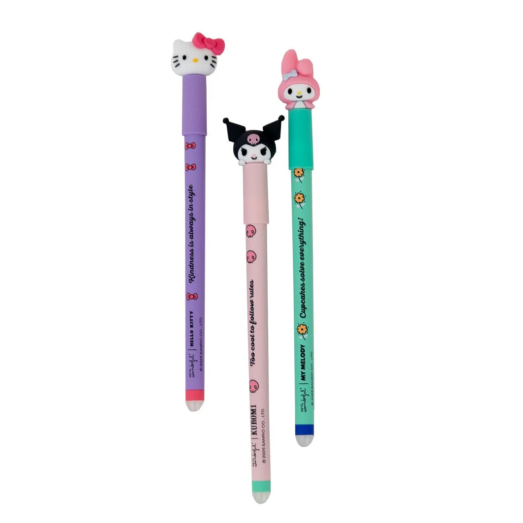Set di 3 penne cancellabili Bo-Bo - Kitty & Friends