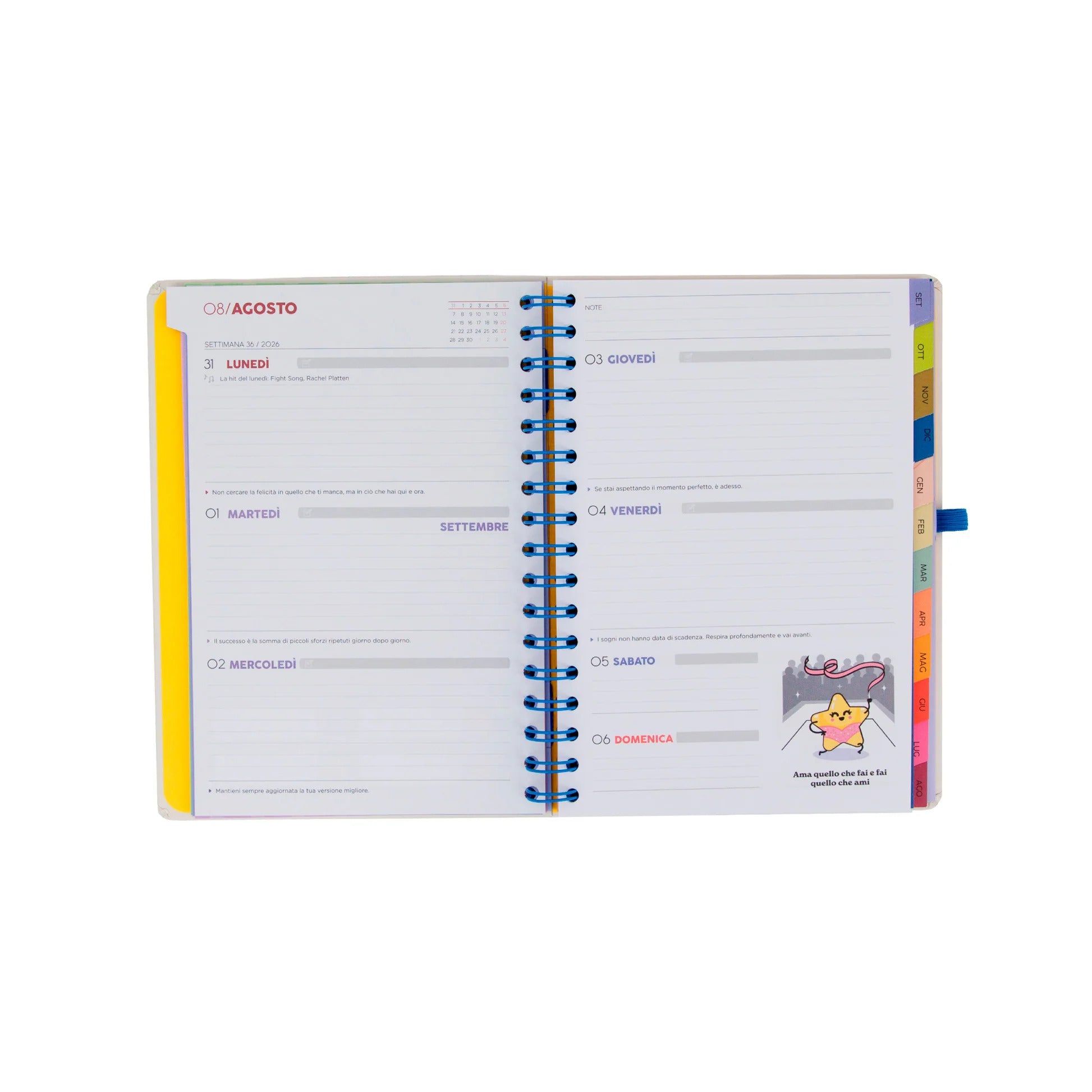 Diario scolastico Mr. Wonderful 2026-27 Settimanale - Ready
