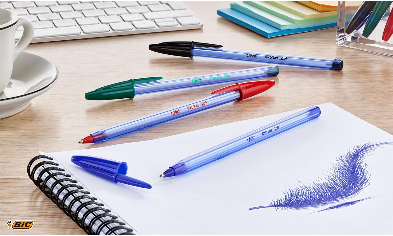 Penna a sfera BIC Cristal Soft Blu