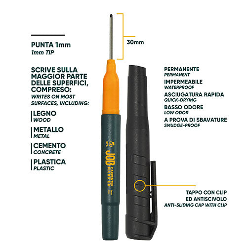 MARCATORE INDUSTRIALE SPIL JOB PUNTA 1 mm NERO Conf. 2 pz