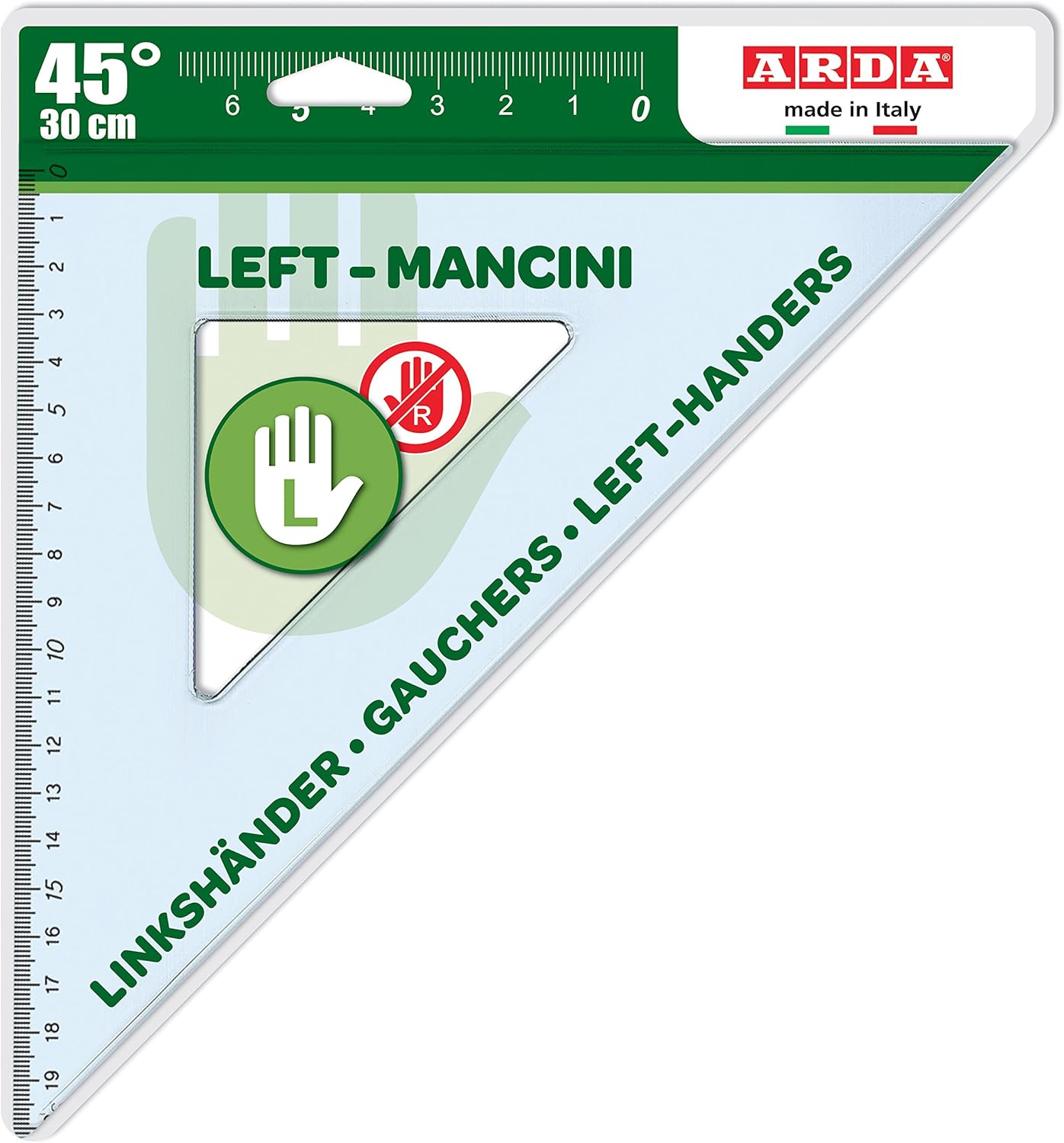 Squadra 45° 30 cm - Per Mancini