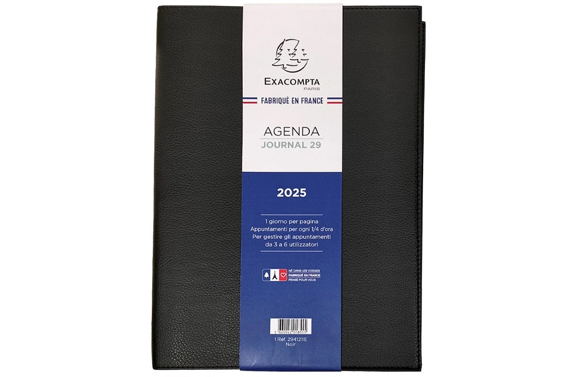 Exacompta Agenda Journal 29  Giornaliera A4 2025  Nero