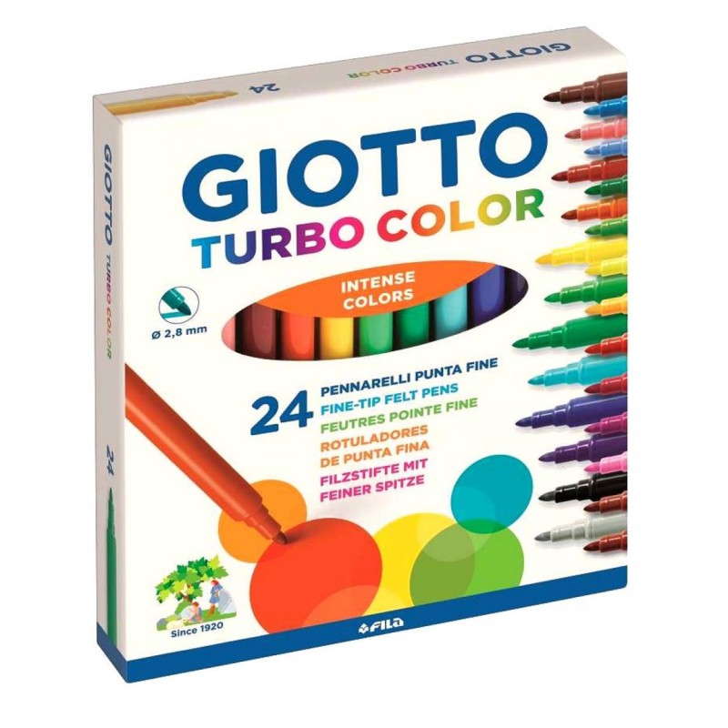 Pennarelli Giotto Turbo color. Scatola 24 colori assortiti