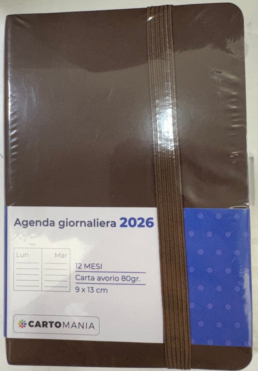 CARTOMANIA - ESSENTIAL AGENDA GIORNALIERA 12 MESI - MARRONE
