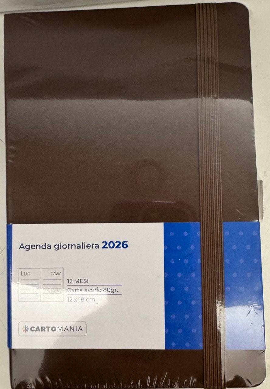CARTOMANIA - ESSENTIAL AGENDA GIORNALIERA 12MESI - MARRONE